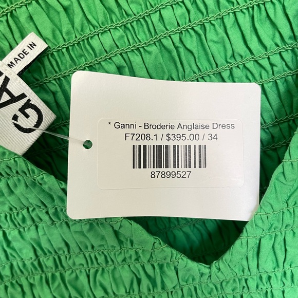 Ganni Broderie Anglaise midi dress, size 34 (2) - Picture 6 of 8